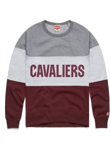 Homage Cleveland Cavaliers Mens Maroon Stripe Long Sleeve Fashion Sweatshirt