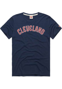 Homage Cleveland Guardians Navy Blue City Name Wordmark Short Sleeve Fashion T Shirt