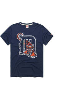 Homage Detroit Tigers Navy Blue 1994 to 2005 Primary Logo Short Sleeve Fashion T Shirt