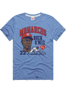 Kansas City Monarchs Blue Homage Caricature Short Sleeve Fashion Player T Shirt