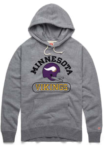 Homage Minnesota Vikings Mens Grey Throwback Helmet Fashion Hood