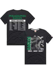 Homage Philadelphia Eagles Black Schedule Short Sleeve Fashion T Shirt