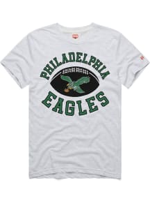Homage Philadelphia Eagles Ash Pigskin Short Sleeve Fashion T Shirt