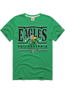 Homage Philadelphia Eagles Kelly Green Peanuts Short Sleeve Fashion T Shirt