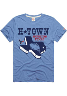 Homage Houston Texans Light Blue H Town Short Sleeve Fashion T Shirt