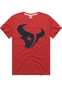 Homage Houston Texans Red Team Logo Short Sleeve Fashion T Shirt
