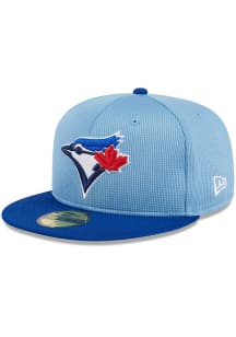 New Era Toronto Blue Jays Mens Blue 2025 Batting Practice 59FIFTY Fitted Hat