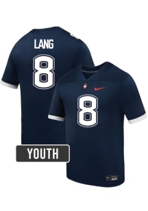 Zy’marion Lang UConn Huskies Youth Navy Blue Nike NIL Name And Number Football Jersey