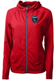 Cutter and Buck San Jose Earthquakes Womens Red Adapt Eco Light Weight Jacket