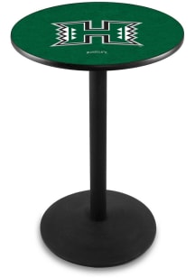 Hawaii Warriors Black Round Base Pub Table