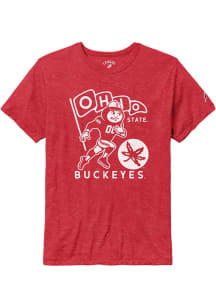 Ohio State Buckeyes Red Football Brutus Football Victory Falls Short Sleeve Fashion T Shirt