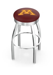 Minnesota Golden Gophers 3 Ring Chrome Seat Pub Stool - Silver