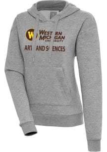 Antigua Western Michigan Broncos Womens Grey Heather Western Michigan Arts and Sciences  Victory H..