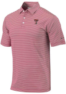 Columbia Texas Tech Red Raiders Mens Red Heat Seal Omni Wick Club Invite Short Sleeve Polo
