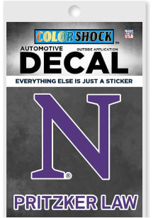Northwestern Wildcats Stacked Law School Auto Decal - Purple