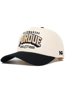 No Rivals Purdue Boilermakers Letterman Adjustable Hat - Ivory