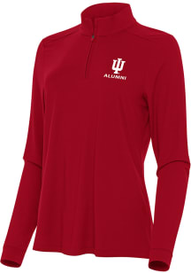 Antigua Indiana Hoosiers Womens Red Alumni Intent Qtr Zip