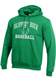 Champion Slippery Rock Mens Green Powerblend Long Sleeve Hoodie