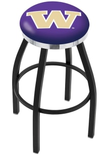 Washington Huskies Chrome Seat Pub Stool - Black