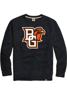 Rally Bowling Green Falcons Mens Black Triblend Logo Long Sleeve Crew Sweatshirt