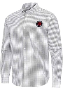 Antigua Toronto Raptors Mens Ash Ellis Long Sleeve Dress Shirt