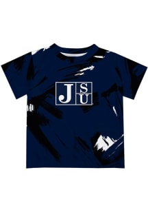 Vive La Fete Jackson State Tigers Toddler Navy Blue Paint Brush Short Sleeve T-Shirt