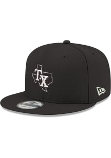 New Era Texas Rangers Black and White State Logo GCP 9FIFTY Mens Snapback Hat