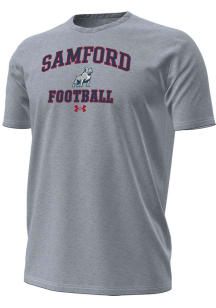 Under Armour Samford University Bulldogs Grey Football Football Performance Short Sleeve T Shirt