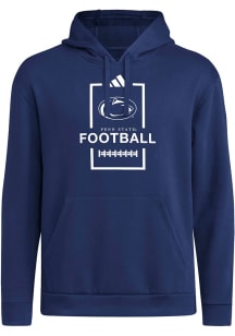 Adidas Penn State Nittany Lions Mens Navy Blue Locker Football Warmup Hood