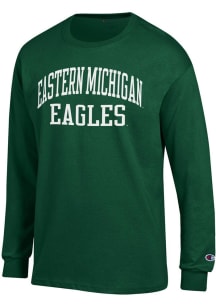 Champion Eastern Michigan Eagles Green Jersey Long Sleeve T Shirt