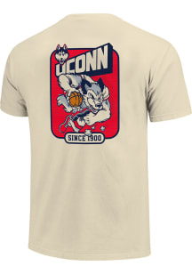 UConn Huskies Cream Retro Comic Poster Short Sleeve T Shirt