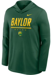 Nike Baylor Bears Mens Green DriFit Lightweight Hood