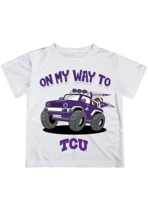 Vive La Fete TCU Horned Frogs Infant On My Way Short Sleeve T-Shirt White