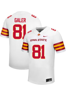Luke Galer  Nike Iowa State Cyclones White NIL Name And Number Football Jersey