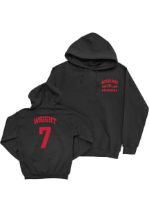 Ethan Wright Miami RedHawks Mens Black NIL Victory Player Hood