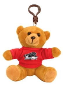 Drury Panthers Bear Plush Keychain - Black