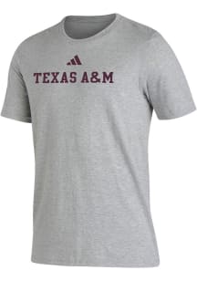 Adidas Texas A&M Aggies Grey Fresh Short Sleeve T Shirt
