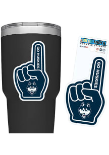 UConn Huskies Finger 3in Durable Stickers - Navy Blue