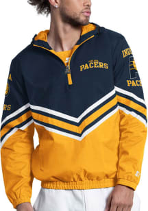 Starter Indiana Pacers Mens Navy Blue Fairplay Pullover Jackets
