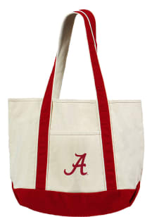 Alabama Crimson Tide White Canvas Tote
