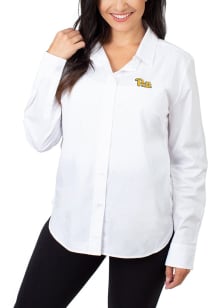 Pitt Panthers Womens White #DYEHARD Style LS Tee
