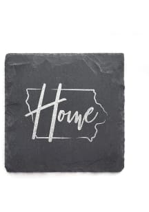 Iowa 4 in X 4 in X 1/4 in Coaster - Grey