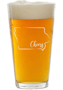 Iowa 16 oz. Pint Glass - White