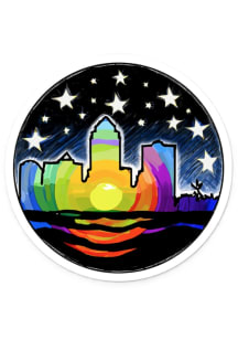 Des Moines Good Night Stickers - Black
