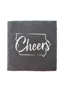 Iowa Cheers Coaster - Black
