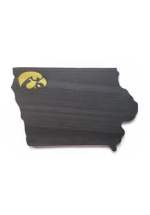 Iowa Hawkeyes State Shape Cutting Board