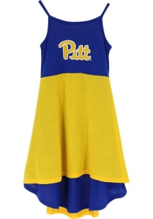 Pitt Panthers Toddler Girls White #DYEHARD Short Sleeve Dress