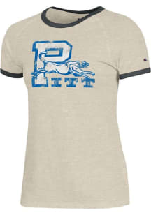 Pitt Panthers Womens White #DYEHARD Design Short Sleeve T-Shirt