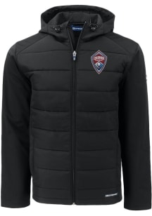 Cutter and Buck Colorado Rapids Mens Black Evoke Hood Big and Tall Lined Jacket