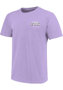 K-State Wildcats Womens Lavender Simple Boots Short Sleeve T-Shirt